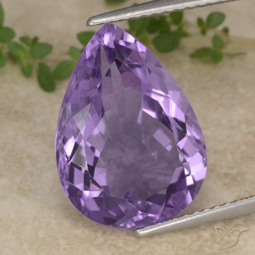 7.00ct Natürlicher Mittelviolett Amethyst, Birnenform, VVS-VS