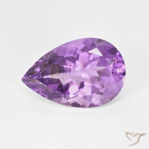 5.06ct Natürlicher Lilaisch-violett Amethyst, Birnenform, VS
