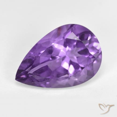 5.25ct Natürlicher Mittelviolett Amethyst, Birnenform, VS