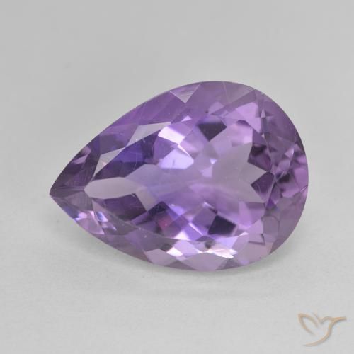 7.22ct Natürlicher Lilaisch-violett Amethyst, Birnenform, VVS-VS