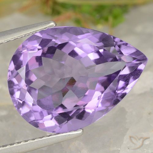 7.05ct Natürlicher Mittelviolett Amethyst, Birnenform, VVS-VS