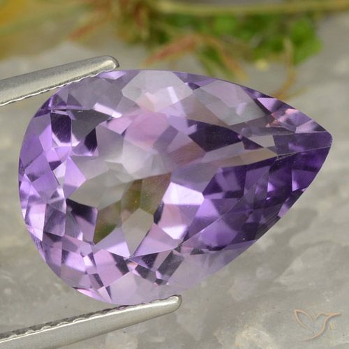 6.68ct Natürlicher Lilaisch-violett Amethyst, Birnenform, VVS-VS