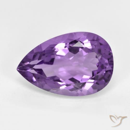 5.43ct Natürlicher Mittelviolett Amethyst, Birnenform, VS