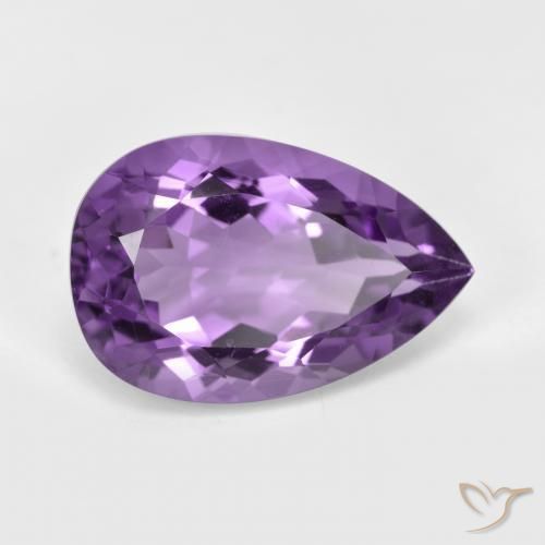 9,17 ctw natürlicher Mittelviolett Amethyst, Birnenform, VS