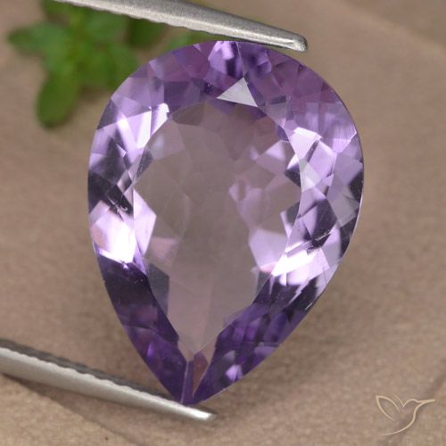 6.64ct Natürlicher Mittelviolett Amethyst, Birnenform, VVS-VS