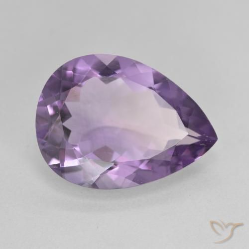 9,17 ctw natürlicher Medium Light Purplish-Violet Amethyst, Birnenform, VVS-VS
