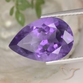 9,17 ctw natürlicher tiefviolett Amethyst, Birnenform, VS