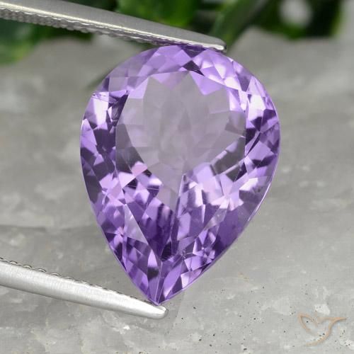 9,17 ctw natürlicher Mittelviolett Amethyst, Birnenform, VVS-VS