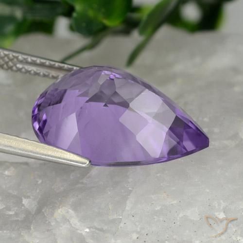 9,17 ctw natürlicher Mittelviolett Amethyst, Birnenform, VVS-VS