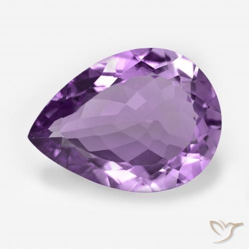 6.14ct Natürlicher Lebhaftes Violett Amethyst, Birnenform, VS