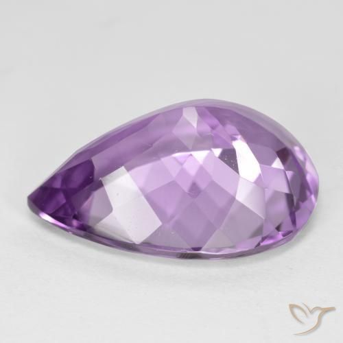 9,17 ctw natürlicher Mittel-helles Purpurviolett Amethyst, Birnenform, VVS-VS