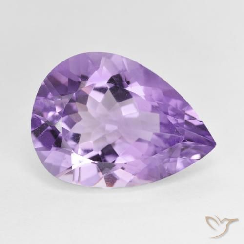 7.29ct Natürlicher tiefviolett Amethyst, Birnenform, VVS-VS