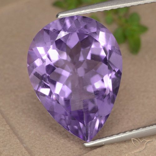 6.83ct Natürlicher Mittelviolett Amethyst, Birnenform, VVS-VS