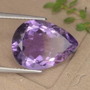 9,17 ctw natürlicher tiefviolett Amethyst, Birnenform, VVS-VS