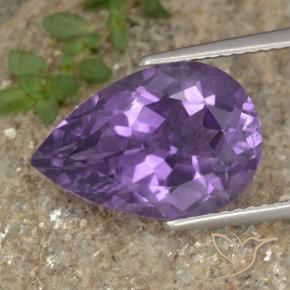 9,17 ctw natürlicher Mittelviolett Amethyst, Birnenform, VS
