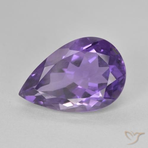 5.03ct Natürlicher tiefviolett Amethyst, Birnenform, VS