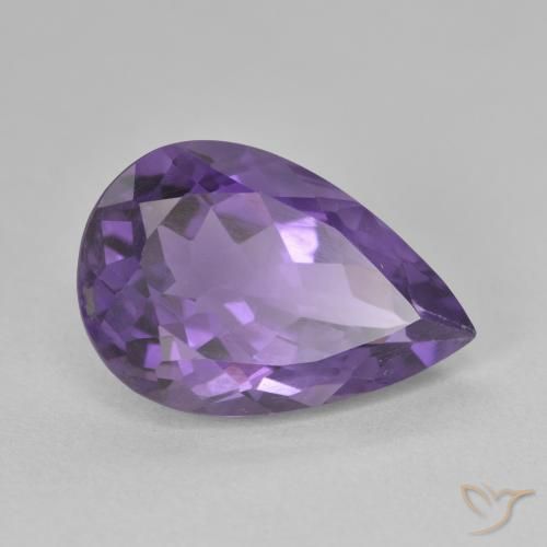 9,17 ctw natürlicher tiefviolett Amethyst, Birnenform, VS