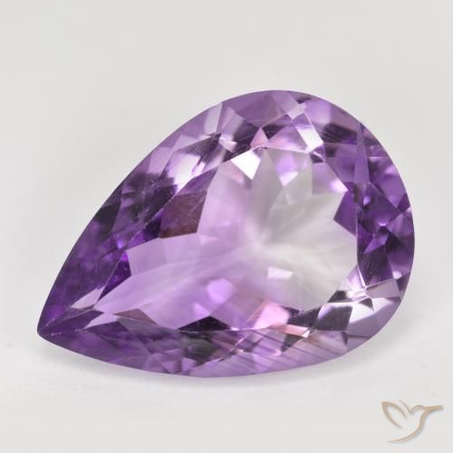 8.04ct Natürlicher Lilaisch-violett Amethyst, Birnenform, VVS-VS