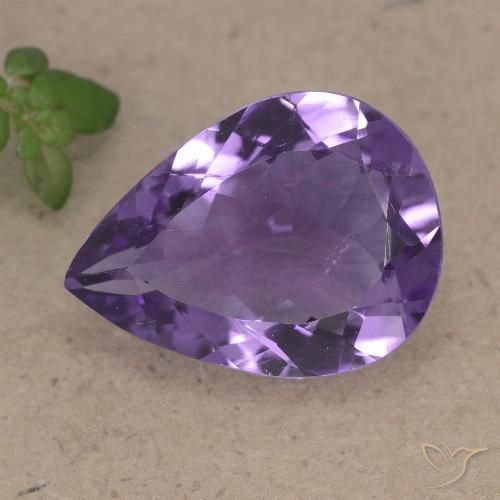 5.94ct Natürlicher Mittelviolett Amethyst, Birnenform, VS