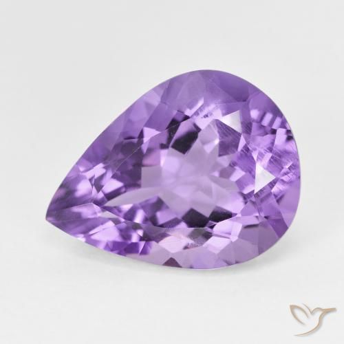7.23ct Natürlicher Mittelviolett Amethyst, Birnenform, VS