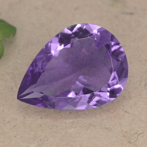 6.08ct Natürlicher Mittelviolett Amethyst, Birnenform, VS
