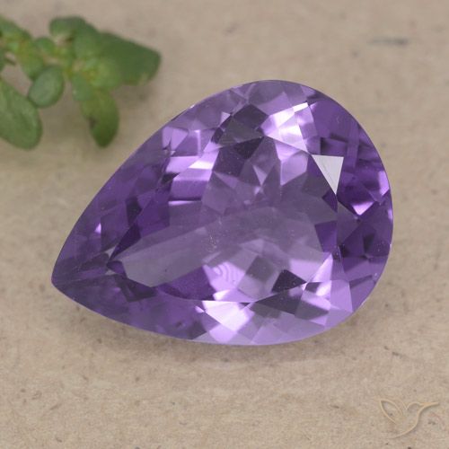 6.17ct Natürlicher tiefviolett Amethyst, Birnenform, VS