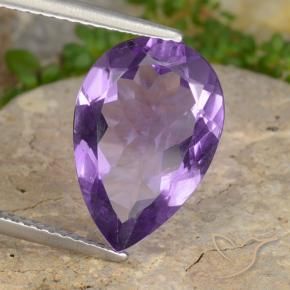 9,17 ctw natürlicher Intensives Violett Amethyst, Birnenform, VVS-VS