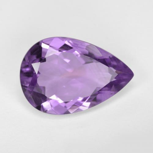 9,17 ctw natürlicher Mittel-helles Purpurviolett Amethyst, Birnenform, VVS-VS