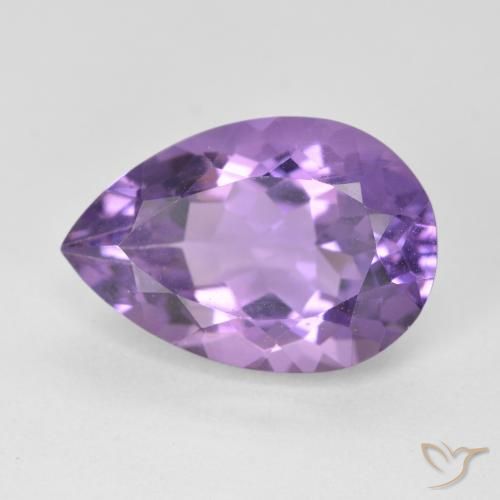 5.41ct Natürlicher Mittelviolett Amethyst, Birnenform, VVS-VS