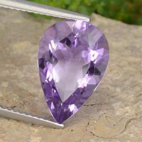 9,17 ctw natürlicher Mittelviolett Amethyst, Birnenform, VVS-VS