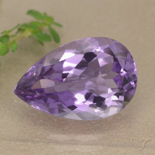 5.22ct Natürlicher Mittelviolett Amethyst, Birnenform, VVS-VS