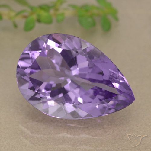 5.10ct Natürlicher Mittelviolett Amethyst, Birnenform, VVS-VS