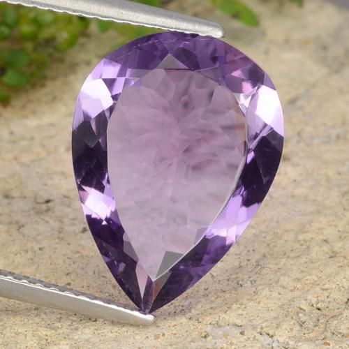 9,17 ctw natürlicher Rosaig-violett Amethyst, Birnenform, VVS-VS