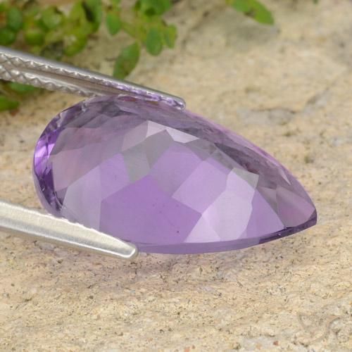 9,17 ctw natürlicher Rosaig-violett Amethyst, Birnenform, VVS-VS