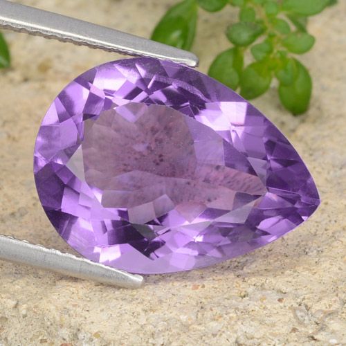 6.86ct Natürlicher tiefviolett Amethyst, Birnenform, VVS-VS