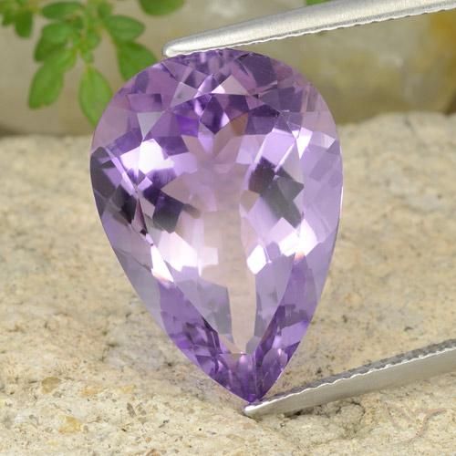 9.43ct Natürlicher tiefviolett Amethyst, Birnenform, VVS-VS