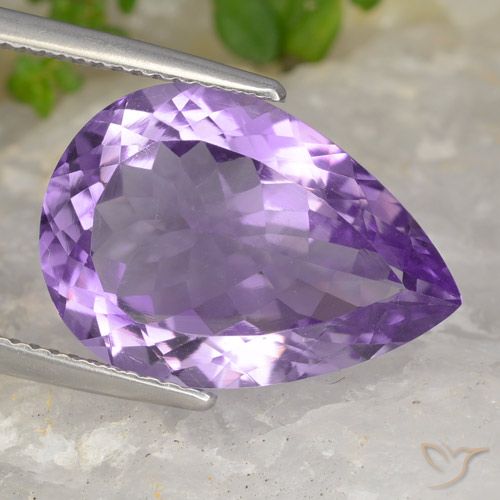 9,17 ctw natürlicher Lilaisch-violett Amethyst, Birnenform, VVS-VS