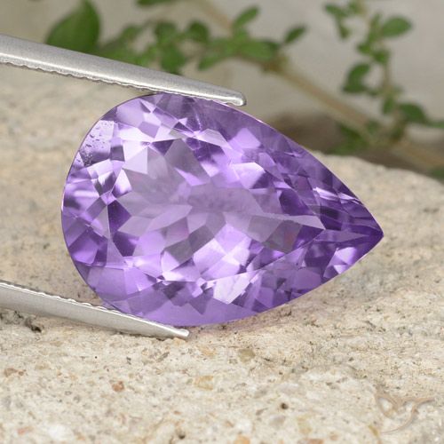 8.45ct Natürlicher Mittelviolett Amethyst, Birnenform, VS