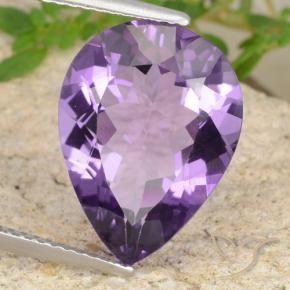 9,17 ctw natürlicher Mittelviolett Amethyst, Birnenform, VVS-VS