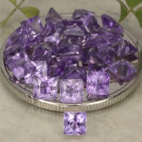 3,84 ct natürliche Mittelviolett Amethyst-Edelsteine, Quadrat, VS