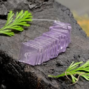 14.64 ct natürliche Hellrosa Violett Amethyst-Edelsteine, Quadrat, Transparent