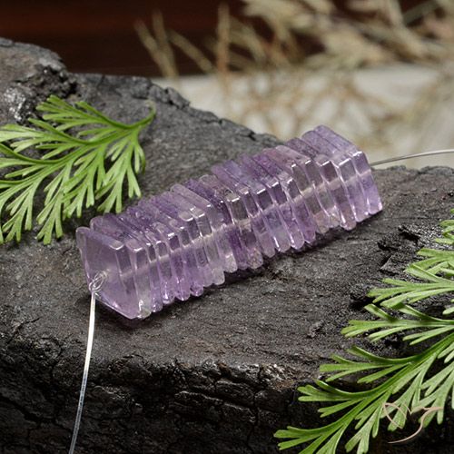 15.55 ct natürliche Hellrosa Violett Amethyst-Edelsteine, Quadrat, Transparent