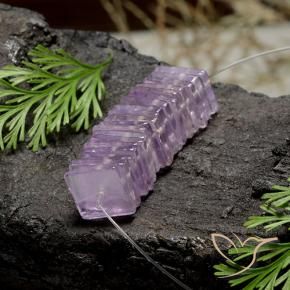 15.55 ct natürliche Hellrosa Violett Amethyst-Edelsteine, Quadrat, Transparent