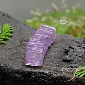 15.13 ct natürliche Mittelviolett Amethyst-Edelsteine, Quadrat, Transparent