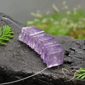 15.13 ct natürliche Mittelviolett Amethyst-Edelsteine, Quadrat, Transparent