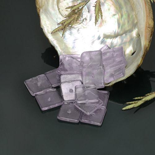 12.82 ct natürliche Helle Iris Violett Amethyst-Edelsteine, Quadrat, Transparent