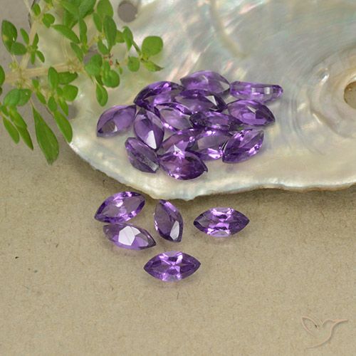 3.16ctw Natürlicher Intensives Violett Amethyst, Marquise, VS