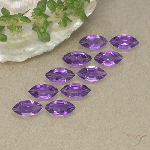 2.19ctw Natürlicher Intensives Violett Amethyst, Marquise, VS