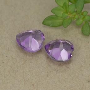 1,30 ct natürliche violetter Amethyst-Edelsteine, Herzform, VVS-VS