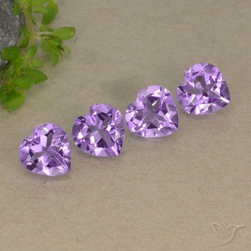 2.68ctw Natürlicher Mittelviolettes Violett Amethyst, Herz, VVS-VS